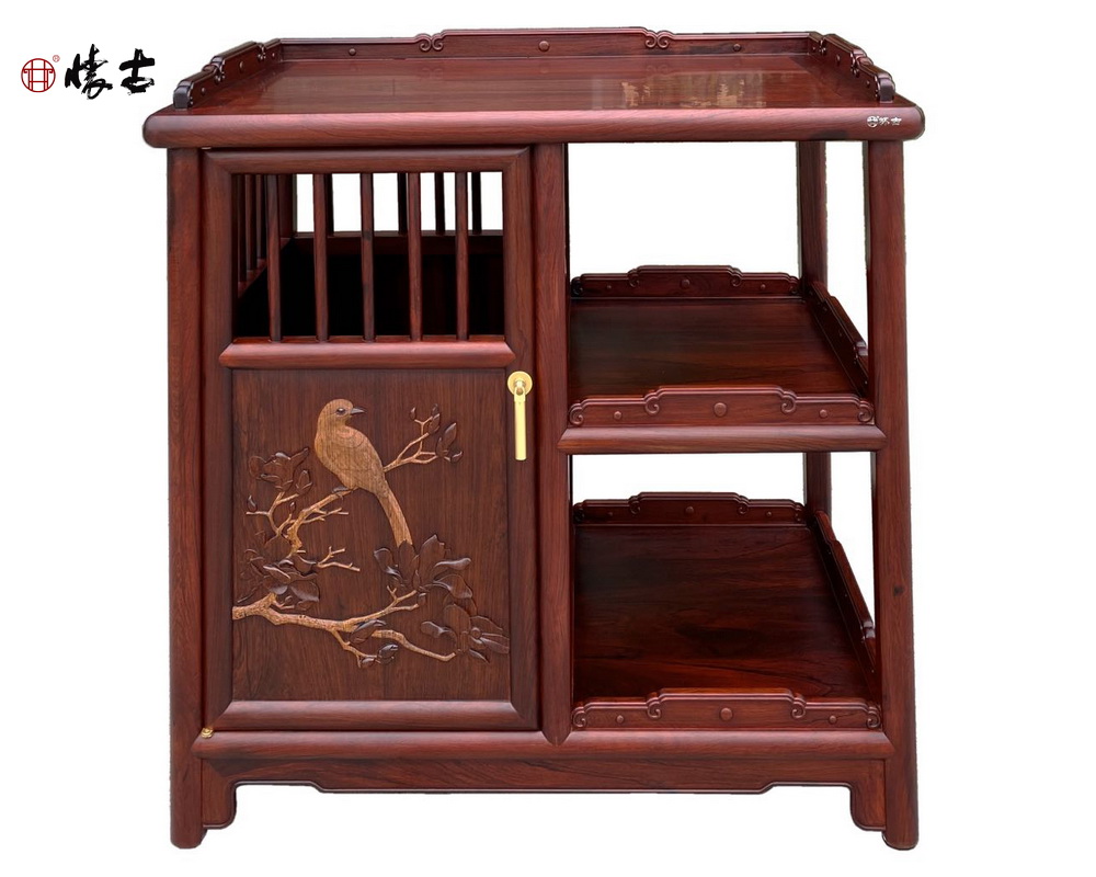 精雕花鳥(niǎo)單門(mén)茶水柜