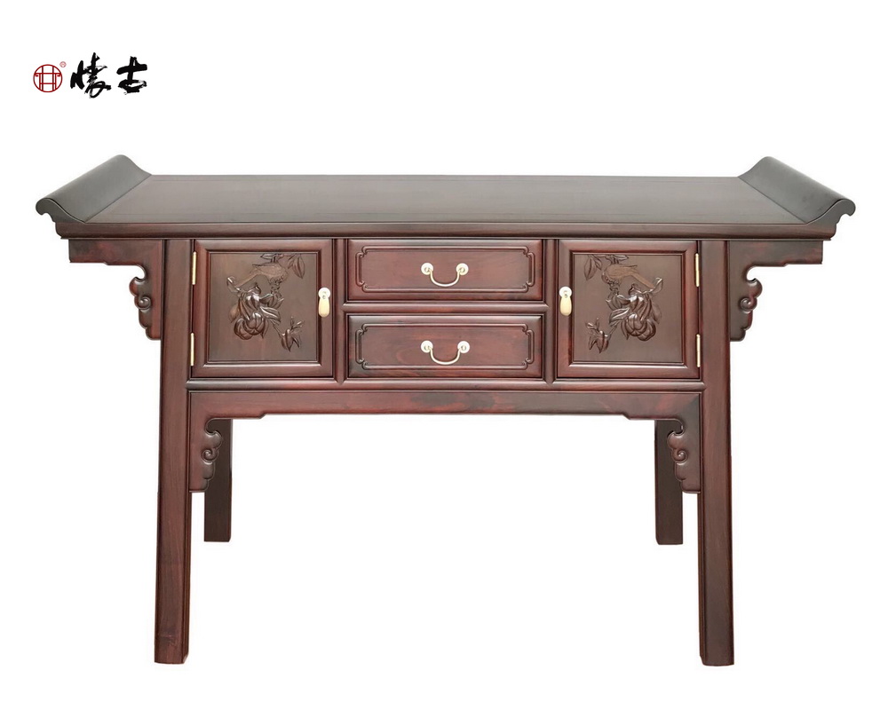 精雕花鳥玄關(guān)柜